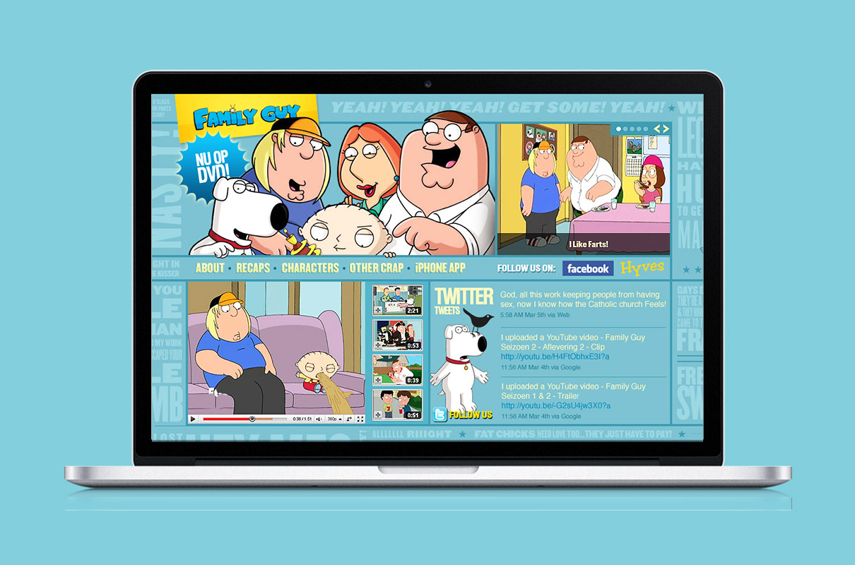 Family Guy - website op macbook