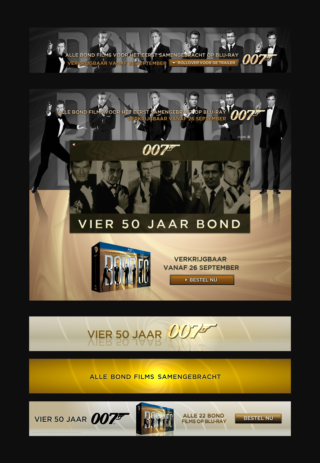 James Bond 50th years anniversary - banner campagne